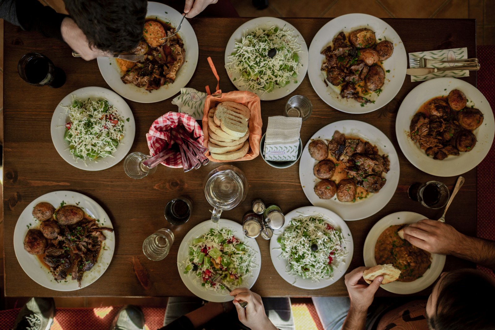 A table filled with homemade dishes ready to share
